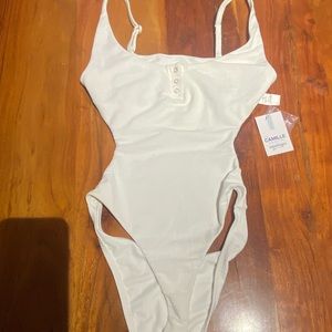 - Swimsuits for all Camille collection, one piece, White, bathing suit, si…